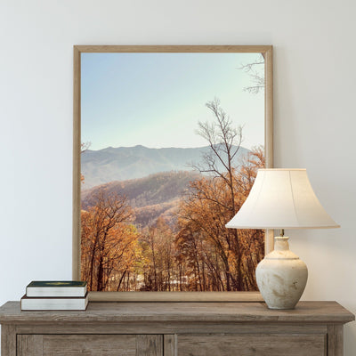 Smokey Mountains Fall Scene Framed Art Print - Mulberry Market Designs