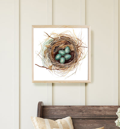 Bird Nest Farmhouse Painting Wall Art - Mulberry Market Designs