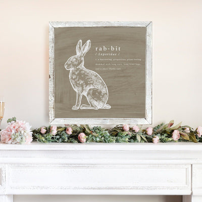 Spring Rabbit Farmhouse Sign - Mulberry Market Designs