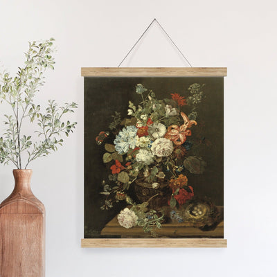 Still Life Flowers Hanging Canvas Art - Mulberry Market Designs