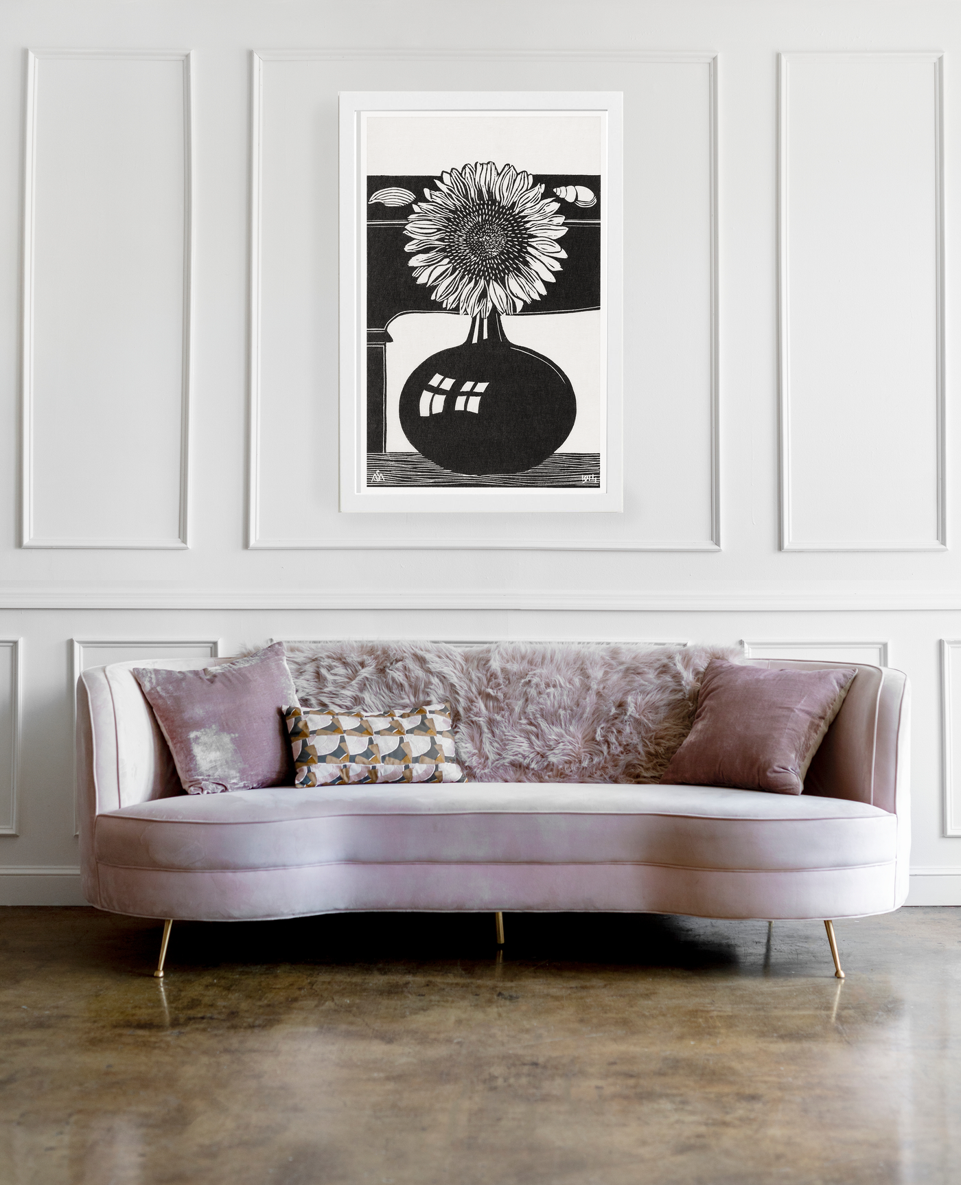 Sunflower Pop Modern Wall Art - Mulberry Market Designs