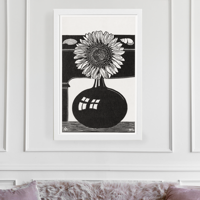 Sunflower Pop Modern Wall Art - Mulberry Market Designs