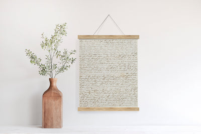 Vintage Handwritten Letter Tapestry Canvas Wall Decor - Mulberry Market Designs