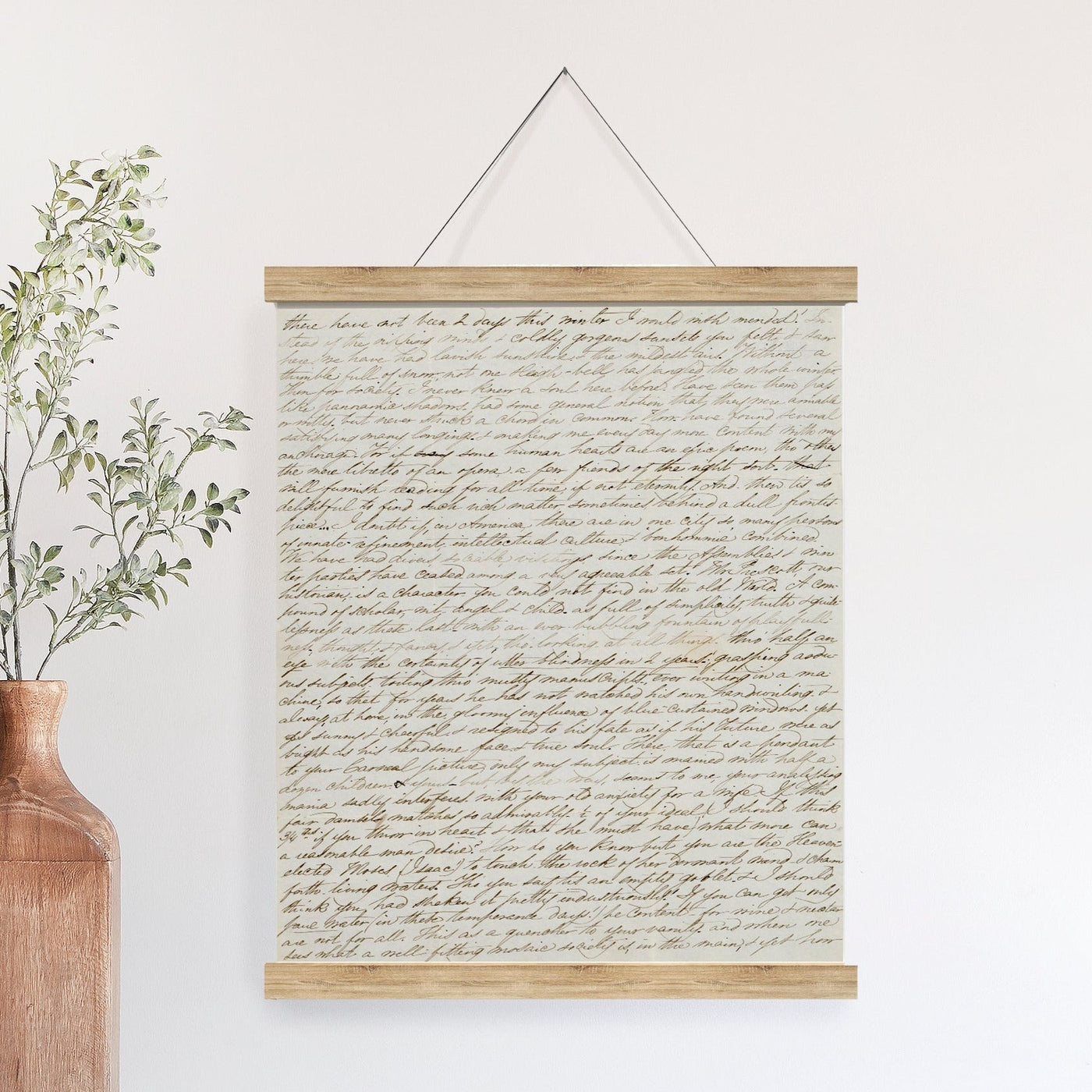 Vintage Handwritten Letter Tapestry Canvas Wall Decor - Mulberry Market Designs