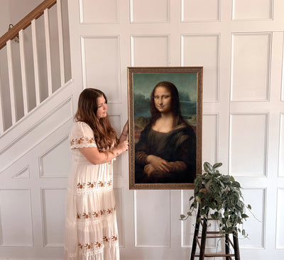 Vintage Mona Lisa Painting Wall Art