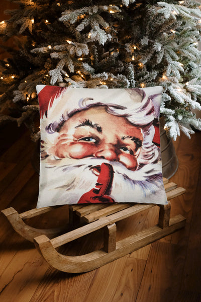 Vintage Santa Christmas Pillow - Mulberry Market Designs