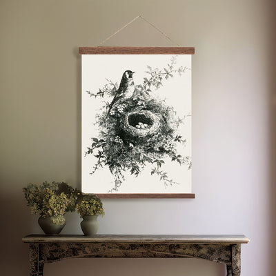 Vintage Birds Nest Canvas Art - Mulberry Market Designs