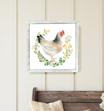 Farmhouse Chicken Painting Wall Art - Mulberry Market Designs