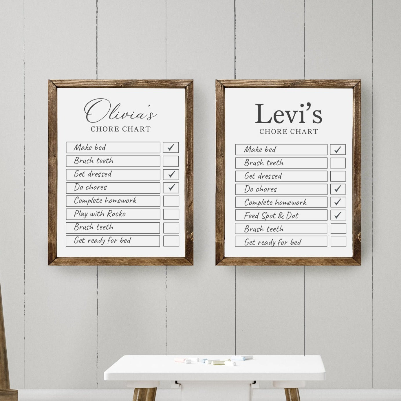 Personalized Acrylic Dry Erase Chore Chart - Mulberry Market Designs