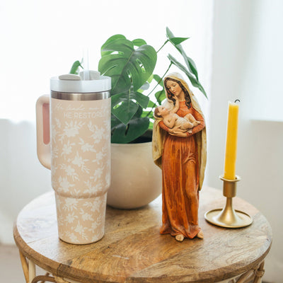 He Restores My Soul Catholic Tumbler - Mulberry Market Designs