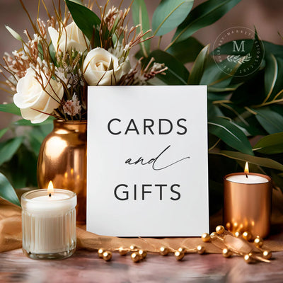Acrylic Cards And Gifts Wedding Sign | Wedding Table Signs
