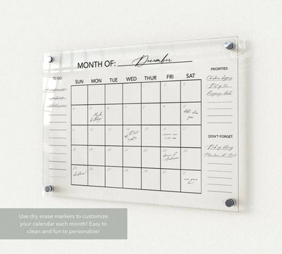 Acrylic Wall Calendar With Stand Offs