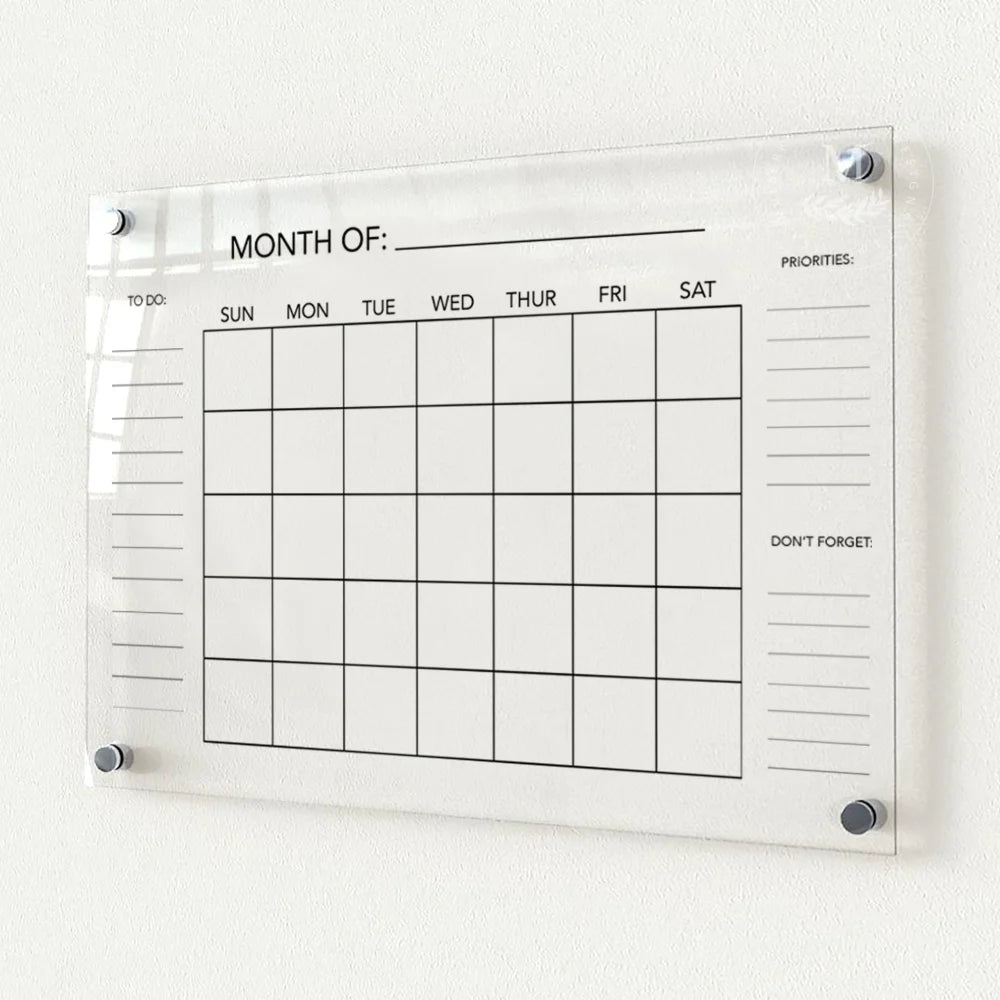 Acrylic Wall Calendar With Stand Offs