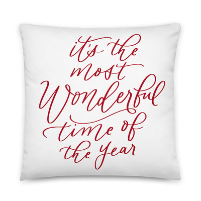 It's the Most Wonderful Time of The Year Christmas Pillow - Mulberry Market Designs