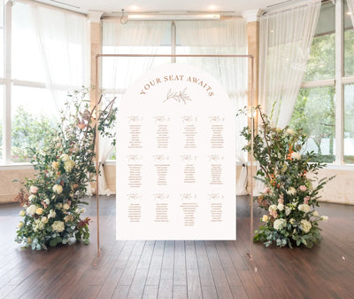 Arched Acrylic Wedding Seating Chart Sign