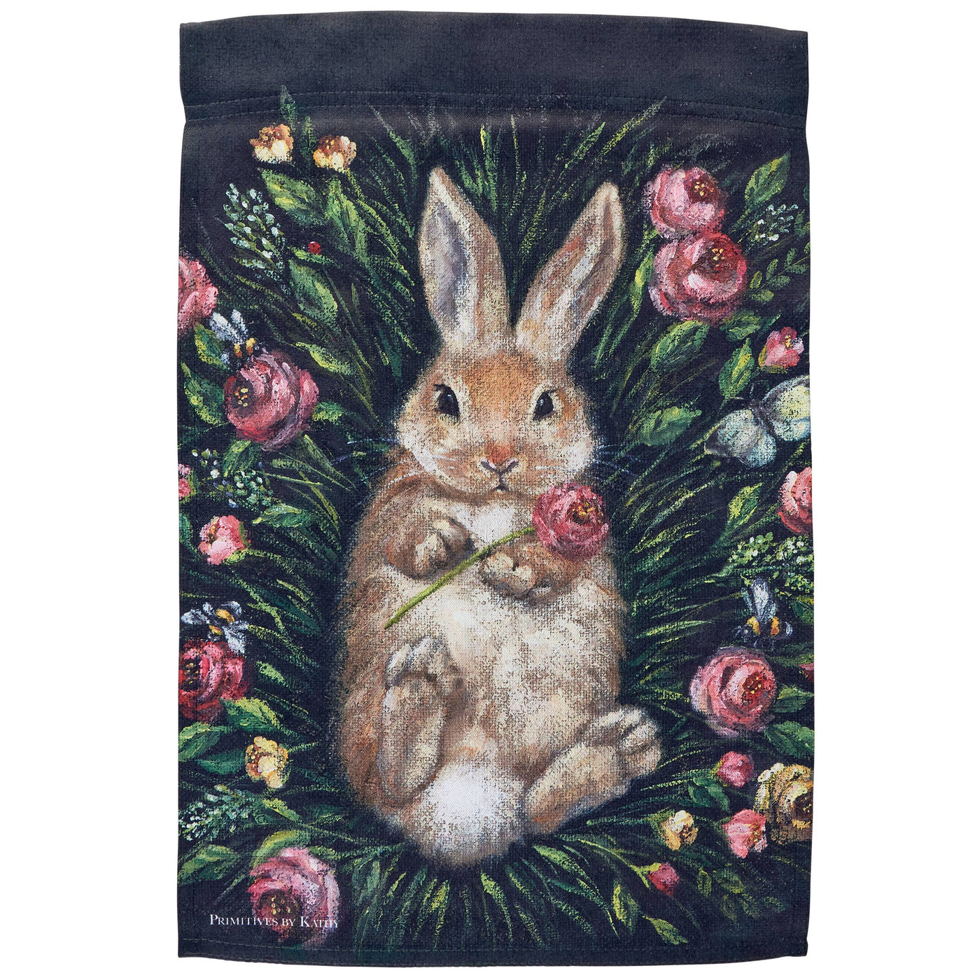 Snuggly Bunny Garden Flag