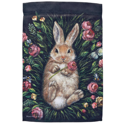 Snuggly Bunny Garden Flag