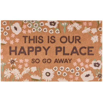 This is Our Happy Place So Go Away Doormat Rug