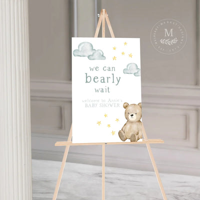 Bearly Wait Bear Shower Sign Acrylic