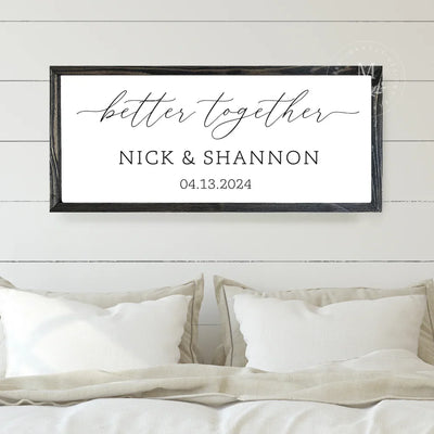 Better Together Personalized Sign - Mulberry Market Designs