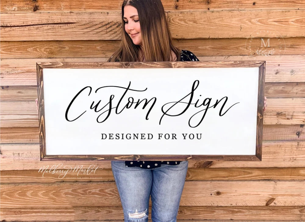 Custom Wood Framed Sign | Designed For You Wood Framed Sign