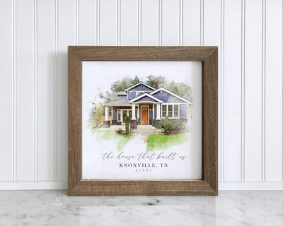 Custom Watercolor House Portrait Art
