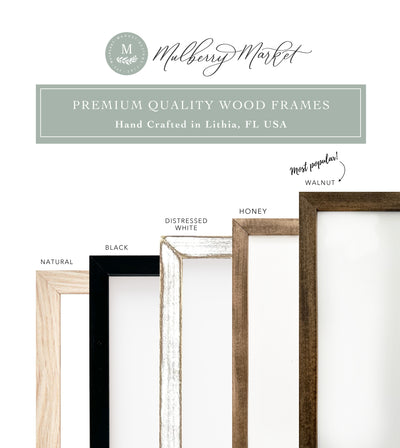 a variety of wood frames with the names of them