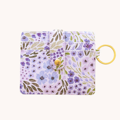 Lilac Floral Wallet - Mulberry Market Designs