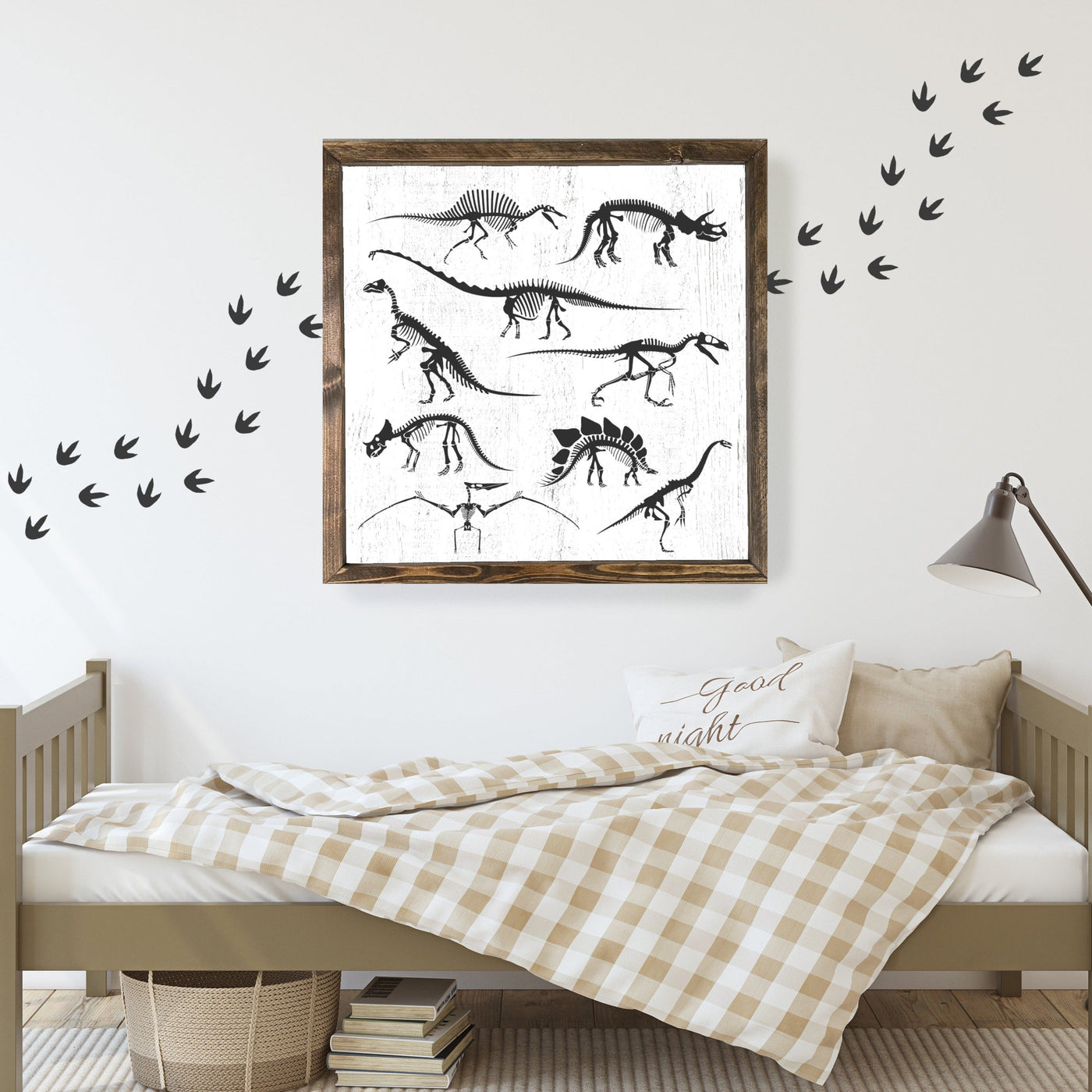 Dinosaur Skeletons Wood Wall Decor - Mulberry Market Designs