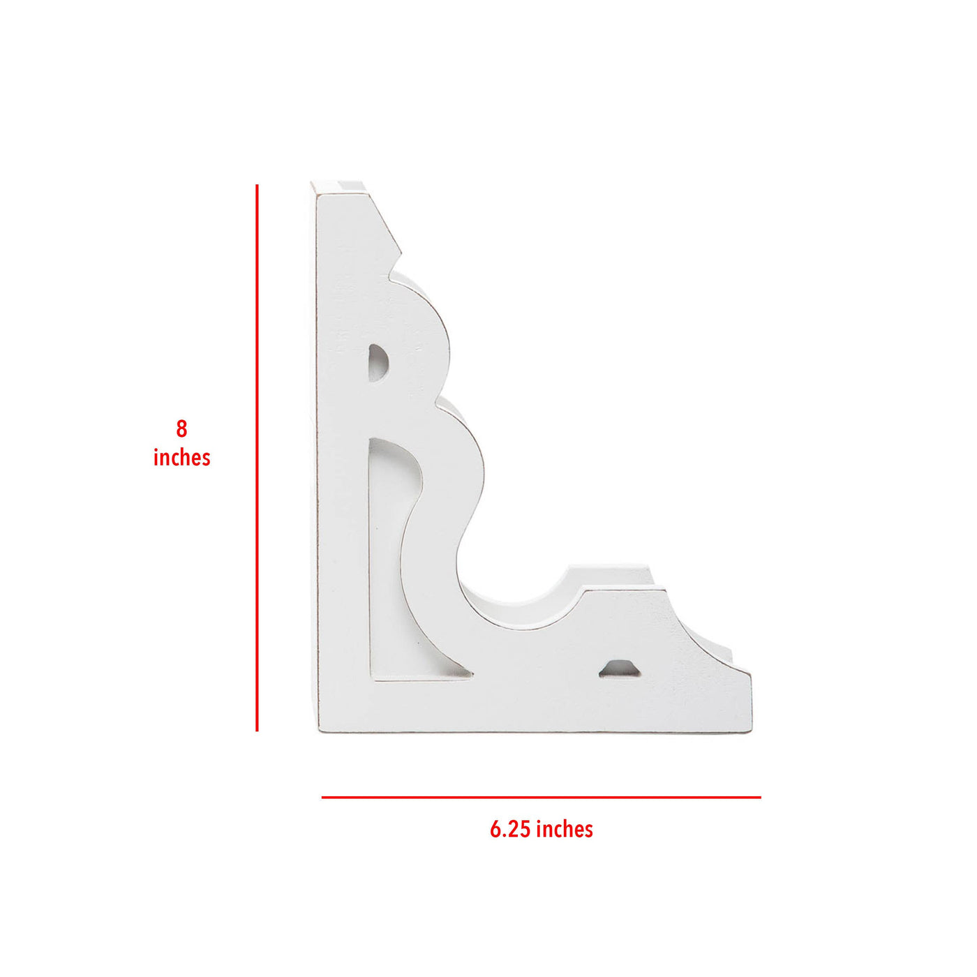 Set of 2 White Corbel Vintage Bookends - Mulberry Market Designs