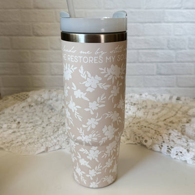 He Restores My Soul Catholic Tumbler - Mulberry Market Designs