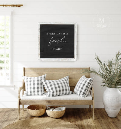 Every Day Is A Fresh Start | Spring Wall Art Wood Framed Sign