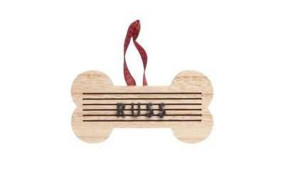 Christmas Wooden Bone Letterboard Pet Ornament - Mulberry Market Designs