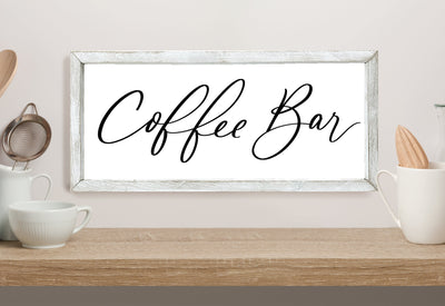 Coffee Bar Kitchen Farmhouse Sign - Mulberry Market Designs