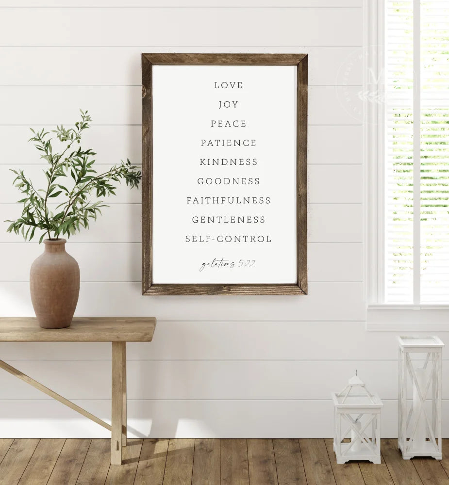 Fruits Of The Spirit | Wood Scripture Sign