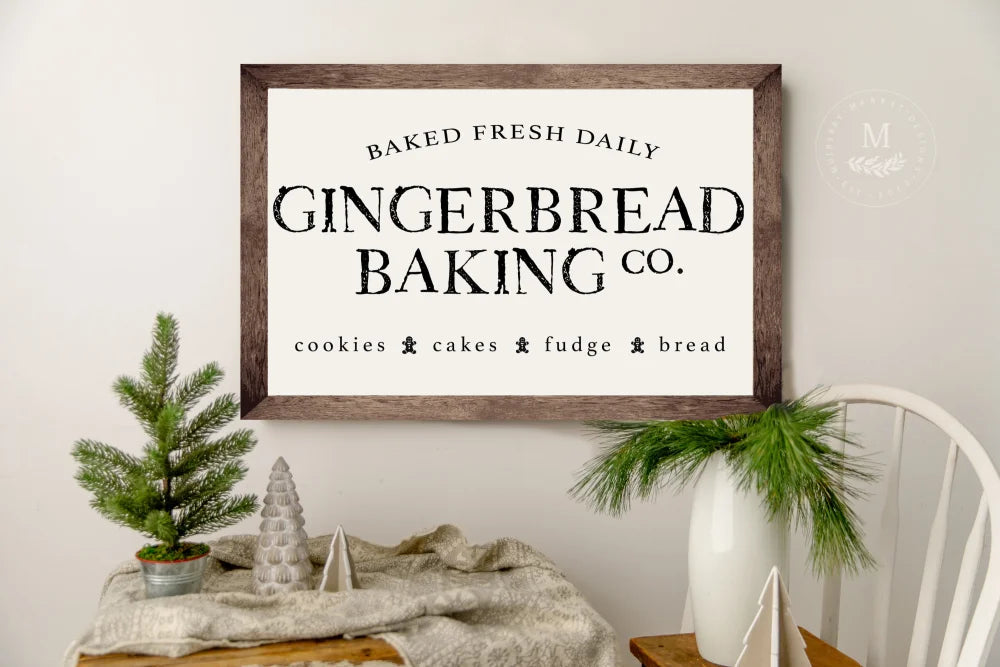 Gingerbread Baking Co Wood Framed Sign Wood Framed Sign