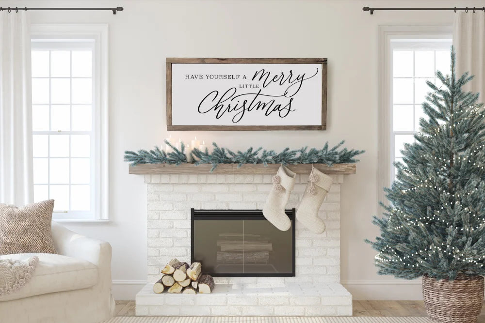 Have Yourself A Merry Little Christmas | Wood Framed Sign Wood Framed Sign