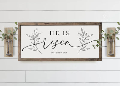 He Is Risen | Wood Easter Sign
