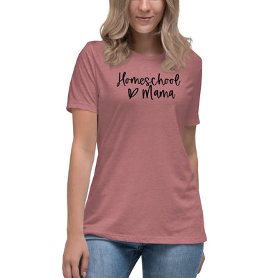Homeschool Mama T Shirt Heather Mauve / S