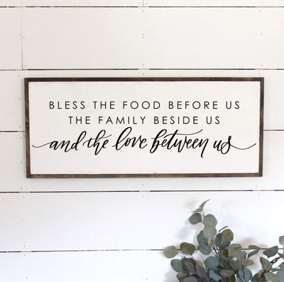 Bless The Food Before Us Sign - Mulberry Market Designs