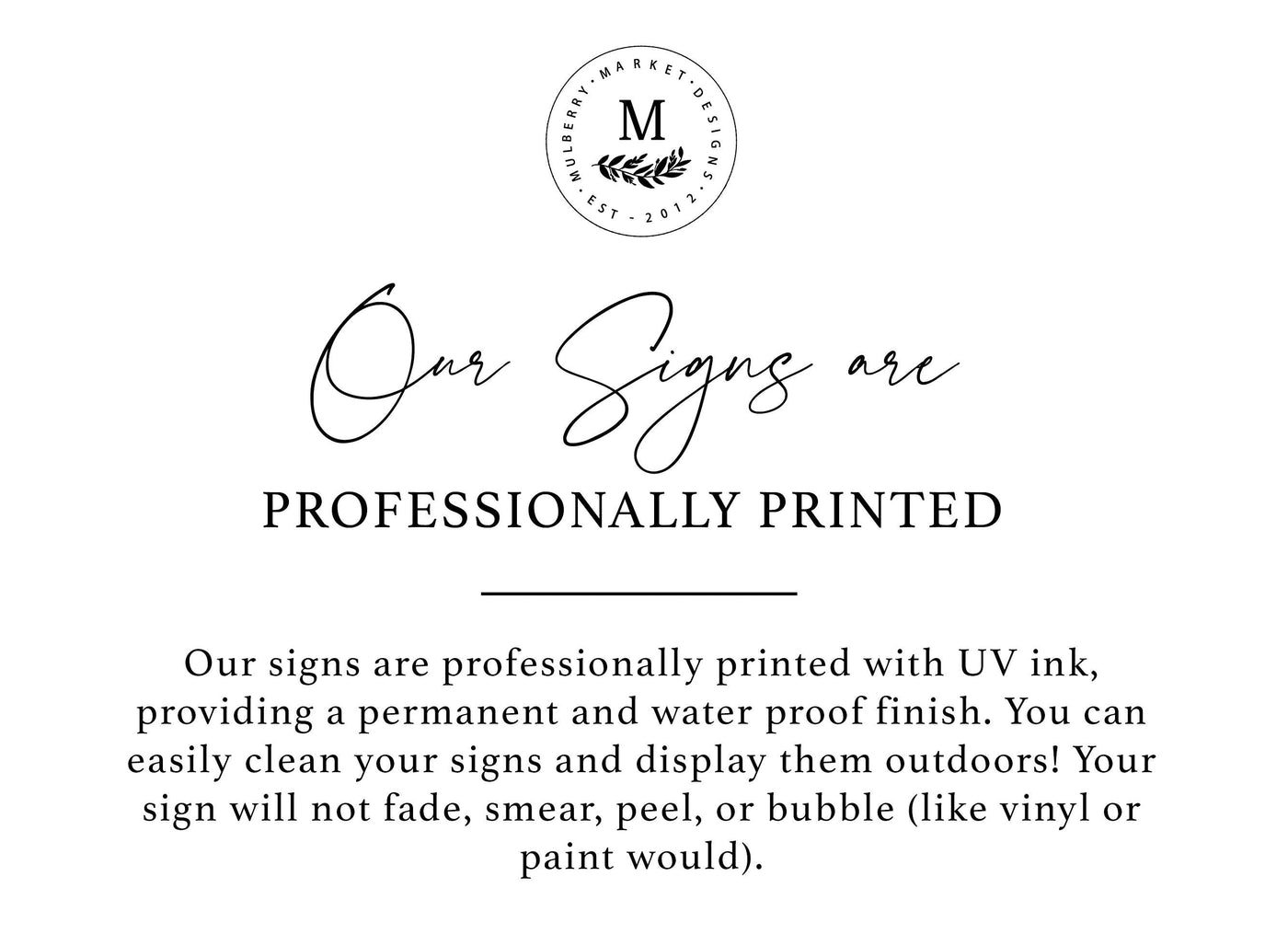 Unplugged Wedding Ceremony Sign - Mulberry Market Designs