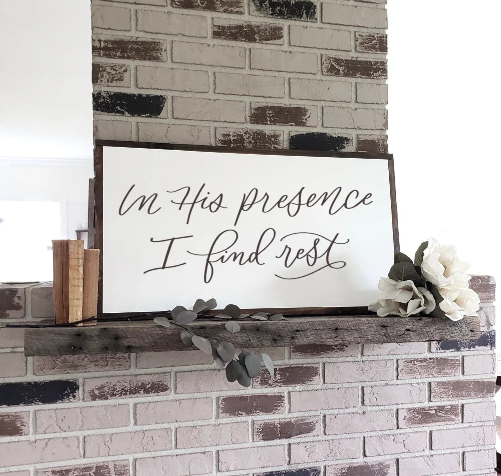In His Presence We Find Rest | Christian Wall Art