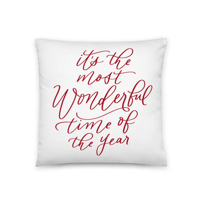 Its The Most Wonderful Time Of The Year Christmas Pillow 18×18