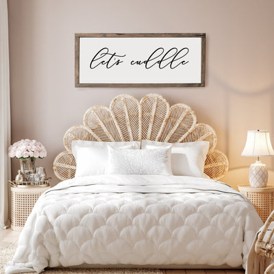 Let's Cuddle | Farmhouse Bedroom Sign - Mulberry Market Designs