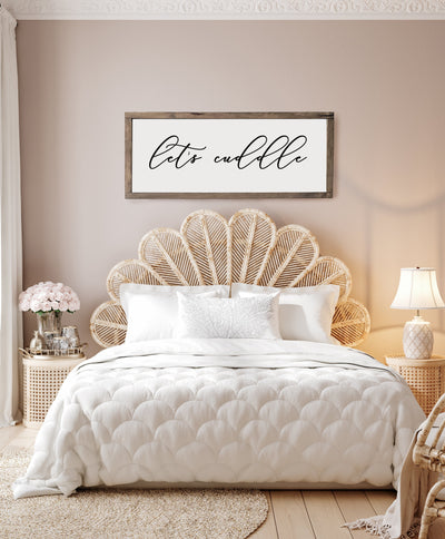 Let's Cuddle | Farmhouse Bedroom Sign - Mulberry Market Designs