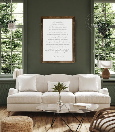 Life Is Amazing | Living Room Wood Framed Sign Wood Framed Sign