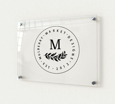 Sign for Business | Acrylic Logo Sign - Mulberry Market Designs