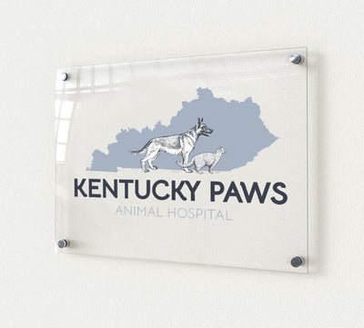 Custom Acrylic Business Logo Sign - Mulberry Market Designs