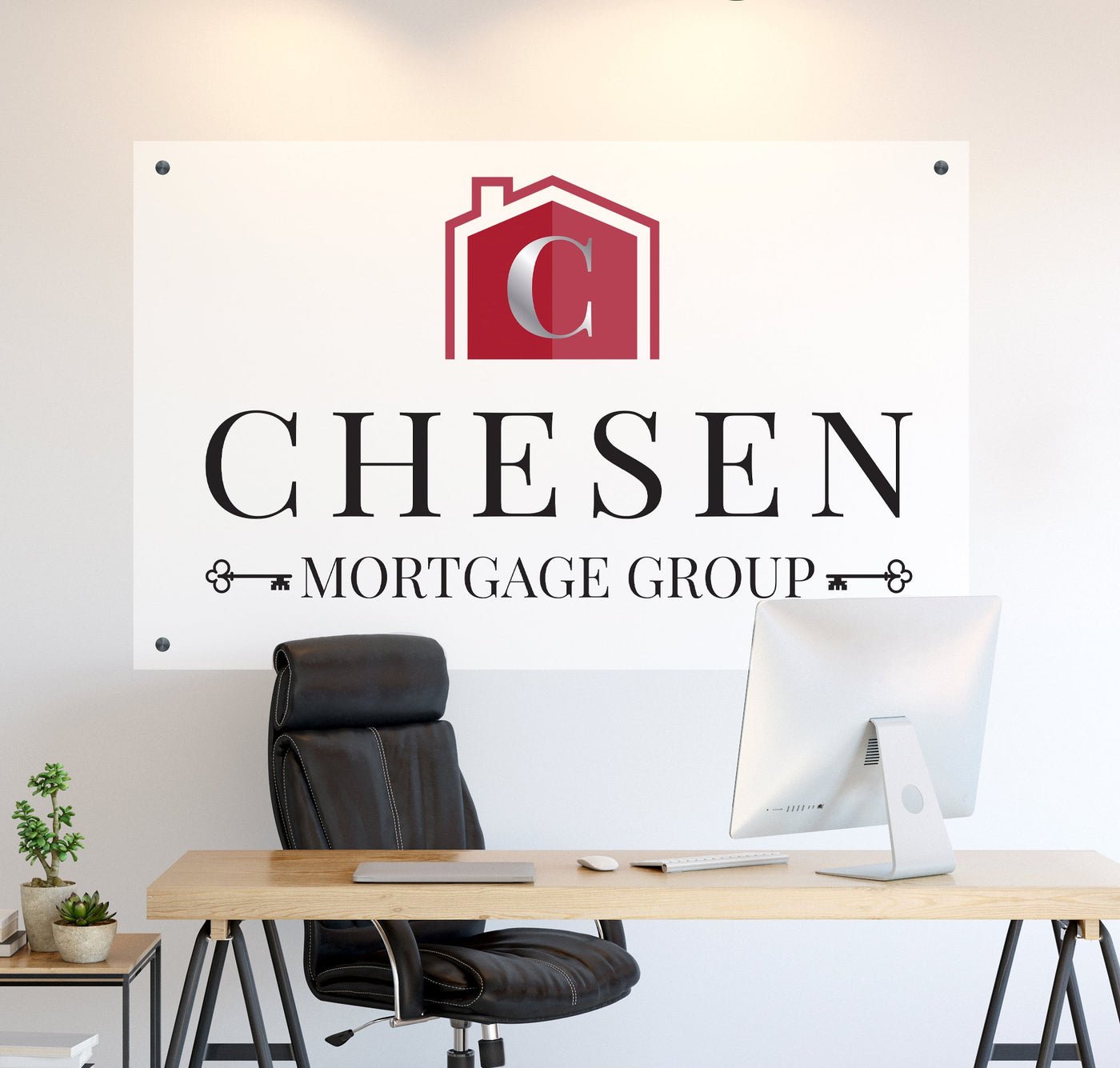 Custom Acrylic Business Logo Sign - Mulberry Market Designs