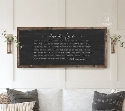 Love The Lord Framed Sign | Bible Verse